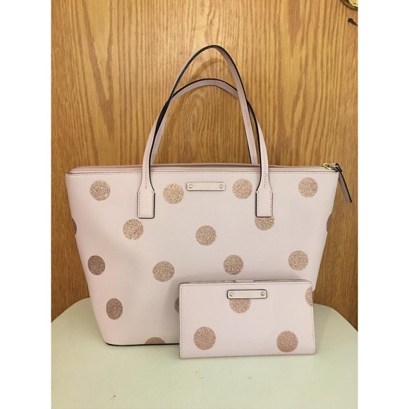 Kate spade haven lane hani tote with matching wall - Picture 1 of 4